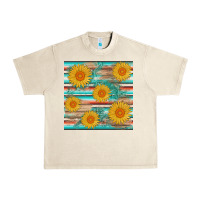 Sandshell sunflower wood serape  leather seamless Urban Heavy Tee - AdoDesignShop