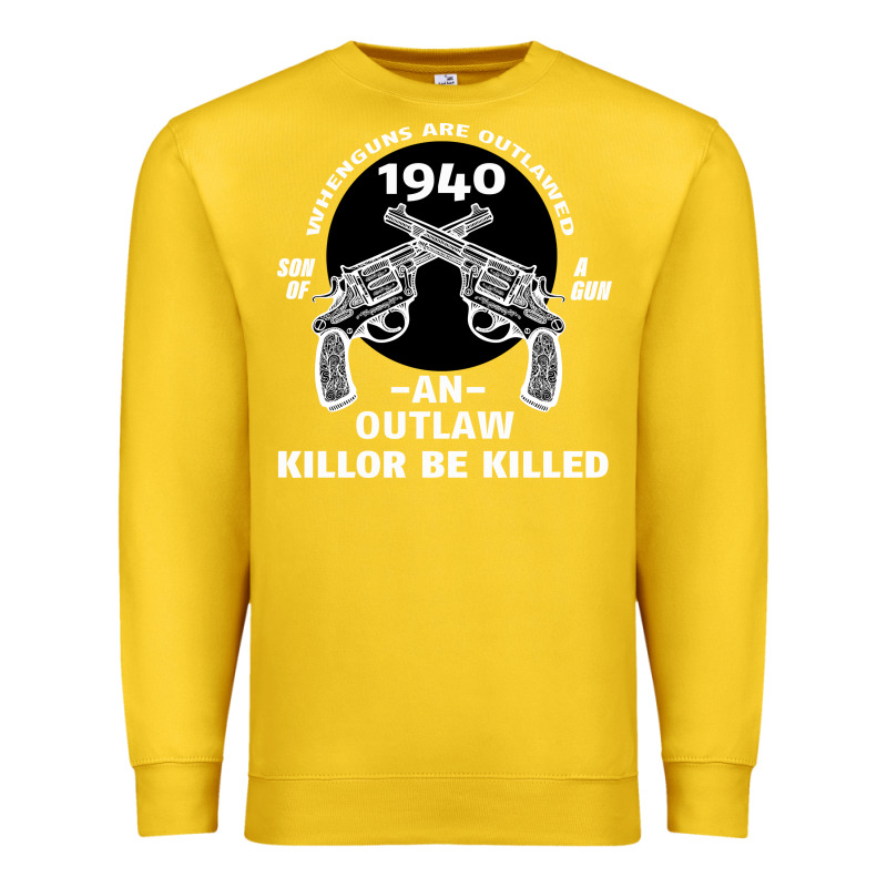 Guns - When Guns Are Outlawed I'll Be Outlaw Premium Sweatshirt by Bettercallsaul | Teevron