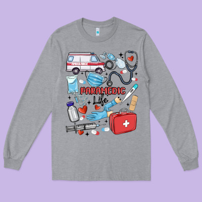 Can't Talk Right Now Doing Paramedic Stuff Long Sleeve Tee Designed By Maliassmallbusiness
