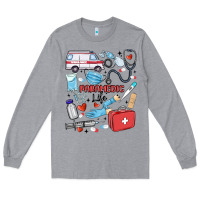 Heather Grey can't talk right now doing paramedic stuff Long Sleeve Tee - MaliasSmallBusiness