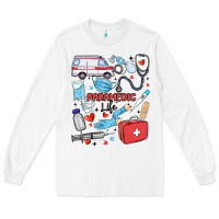 White can't talk right now doing paramedic stuff Long Sleeve Tee - MaliasSmallBusiness