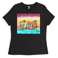 Black beach summer coffee cups Ladies Tee - Zillion Design Studio
