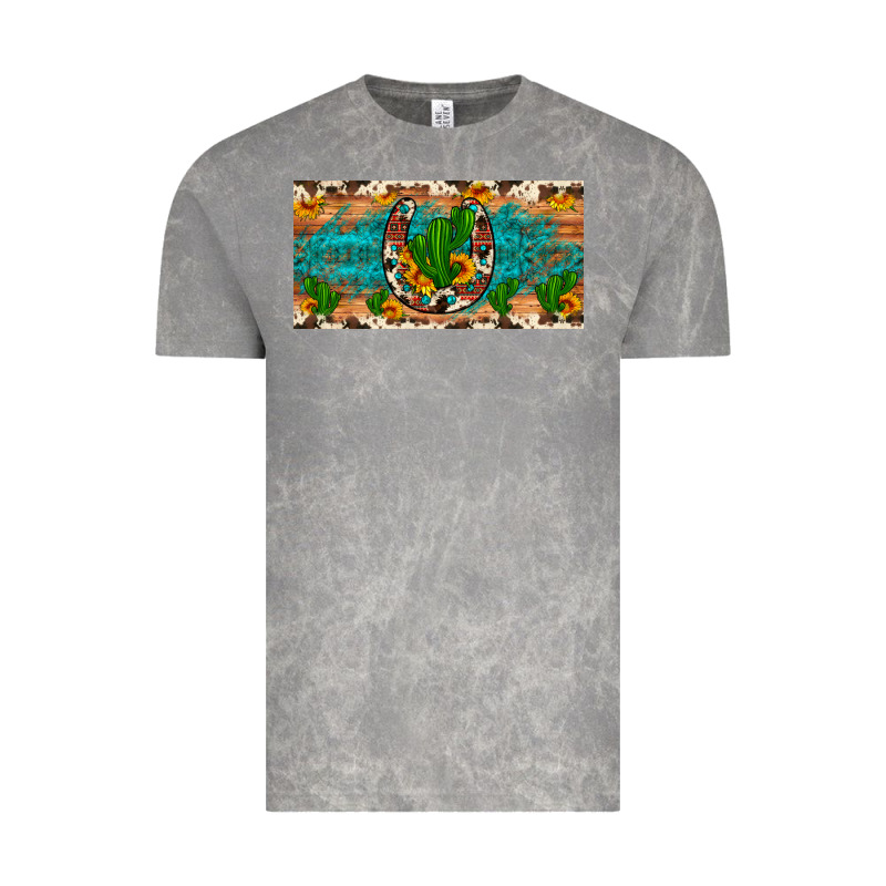 Cactus Sunflower Horseshoe License Plate Vintage Tee by Artiststas | Teevron