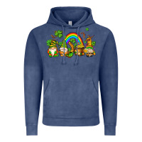 Vintage Denim st patricks gnomes with rainbow Vintage Hoodie - AdoDesignShop