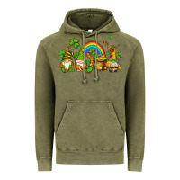 Vintage Olive st patricks gnomes with rainbow Vintage Hoodie - AdoDesignShop