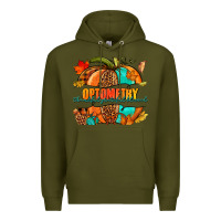 Army Green optometry thankful grateful blessed pumpkin Premium Hoodie - NancyCooperArtShop