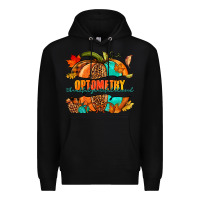 Black optometry thankful grateful blessed pumpkin Premium Hoodie - NancyCooperArtShop