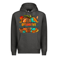 Charcoal Heather optometry thankful grateful blessed pumpkin Premium Hoodie - NancyCooperArtShop