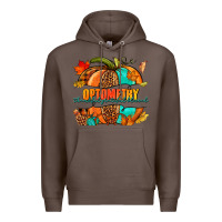 Coffee optometry thankful grateful blessed pumpkin Premium Hoodie - NancyCooperArtShop