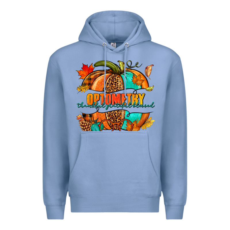 Optometry Thankful Grateful Blessed Pumpkin Premium Hoodie by NancyCooperArtShop | Teevron