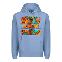 Colony Blue optometry thankful grateful blessed pumpkin Premium Hoodie - NancyCooperArtShop