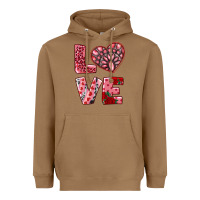 Toasted Coconut love  with pink gemstone Heavyweight Hoodie - RanaPortraitStore