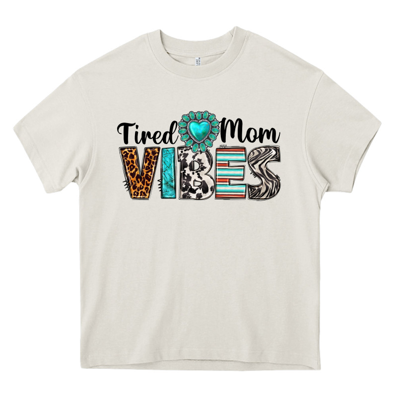 Tired Mom Vibes Heavy Core Tee by texasbilliewilder | Teevron