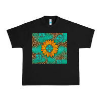 Black Sunflower Gemstone Leopard Urban Heavy Tee - Artiststas