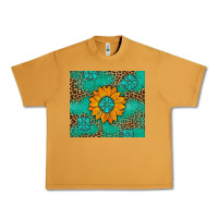 Peanut Butter Sunflower Gemstone Leopard Urban Heavy Tee - Artiststas