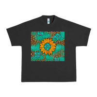 Pigment Black Sunflower Gemstone Leopard Urban Heavy Tee - Artiststas