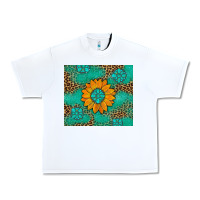 White Sunflower Gemstone Leopard Urban Heavy Tee - Artiststas