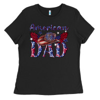 Black American dad with cowboy Ladies Tee - texasbilliewilder
