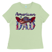 Matcha American dad with cowboy Ladies Tee - texasbilliewilder