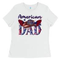 White American dad with cowboy Ladies Tee - texasbilliewilder