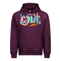 Mauve Wine Easter CNA  Easter Day Urban Hoodie - CowGirlArtShop