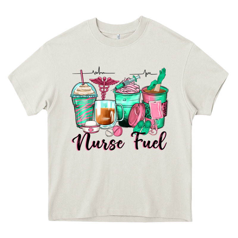Nurse Fuel Coffee Cups Heavy Core Tee by Zillion Design Studio | Teevron