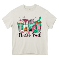 Cream nurse fuel coffee cups Heavy Core Tee - Zillion Design Studio