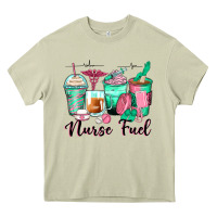 Mossy nurse fuel coffee cups Heavy Core Tee - Zillion Design Studio