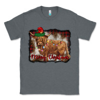 Charcoal Heather merry christmas highland cow Classic Tee - BarkalooDesign