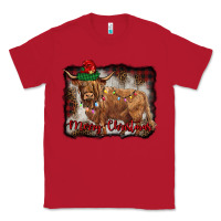 Red merry christmas highland cow Classic Tee - BarkalooDesign