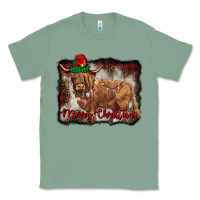 Sage merry christmas highland cow Classic Tee - BarkalooDesign