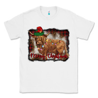 White merry christmas highland cow Classic Tee - BarkalooDesign