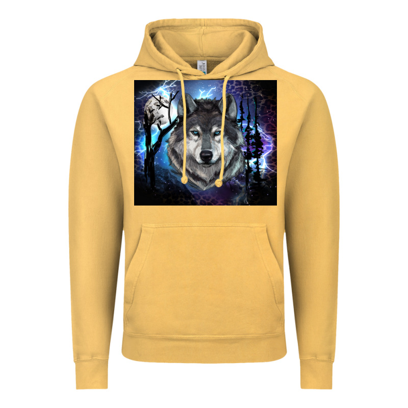 Wolf And Full Moon Vintage Hoodie by RanaPortraitStore | Teevron