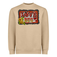 Mushroom ladybug  love bug backround Heavyweight Sweatshirt - BarkalooDesign