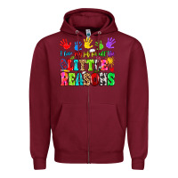 Burgundy I love my job for all the little reasons Zipper Hoodie - MaliasSmallBusiness