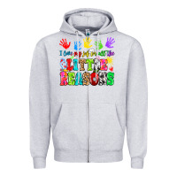 Heather Grey I love my job for all the little reasons Zipper Hoodie - MaliasSmallBusiness