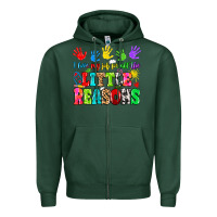 Sports Green I love my job for all the little reasons Zipper Hoodie - MaliasSmallBusiness