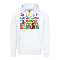 White I love my job for all the little reasons Zipper Hoodie - MaliasSmallBusiness