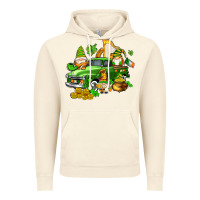 Vintage Artic st patricks gnomes  with farm truck Vintage Hoodie - AdoDesignShop