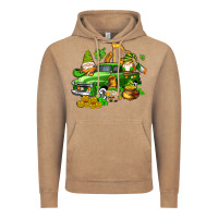 Vintage Coffee st patricks gnomes  with farm truck Vintage Hoodie - AdoDesignShop