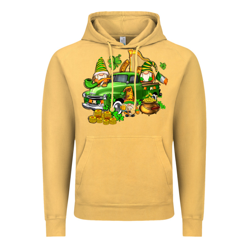 St Patricks Gnomes  With Farm Truck Vintage Hoodie by AdoDesignShop | Teevron