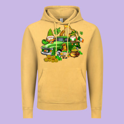 St Patricks Gnomes  With Farm Truck Vintage Hoodie Designed By Adodesignshop