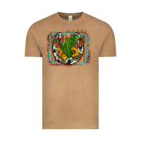 Vintage Camel cactus sunflower cowhide horseshoe  background Vintage Tee - Artiststas