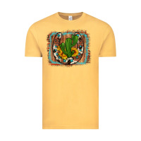 Vintage Mustard cactus sunflower cowhide horseshoe  background Vintage Tee - Artiststas