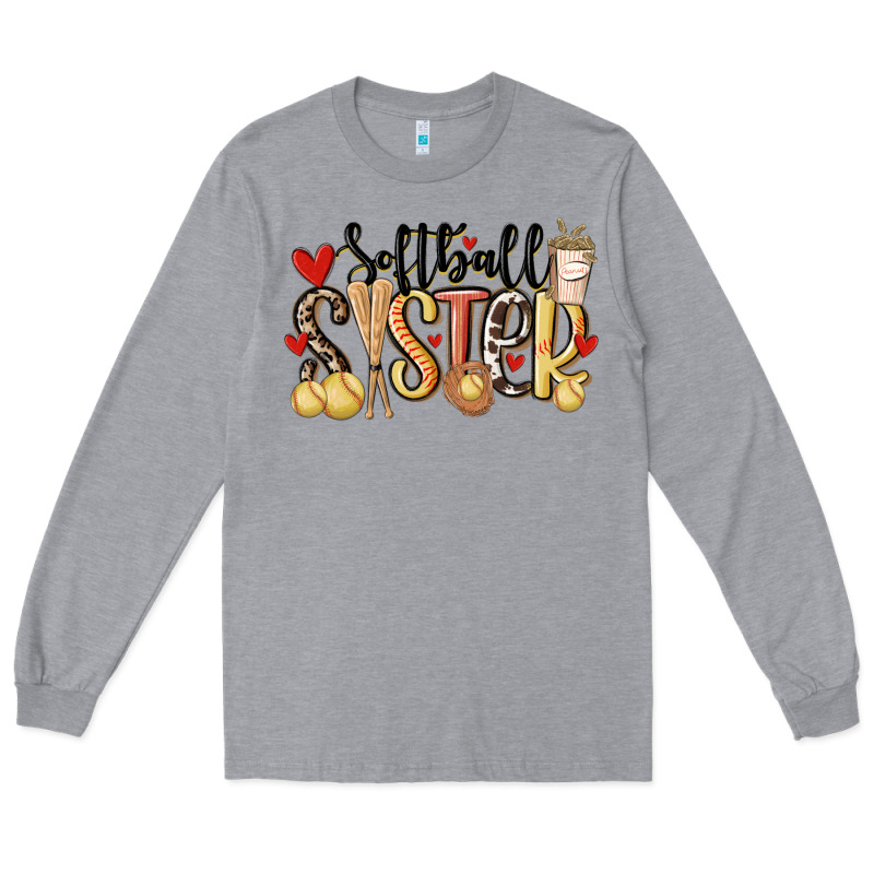 Softball Sister Long Sleeve Tee by MaliasSmallBusiness | Teevron