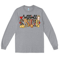 Heather Grey softball sister Long Sleeve Tee - MaliasSmallBusiness