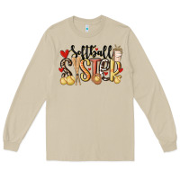 Mushroom softball sister Long Sleeve Tee - MaliasSmallBusiness