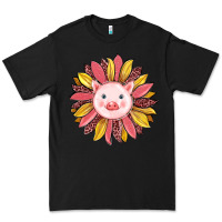 Black pig sunflower Premium Tee - RanaPortraitStore