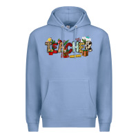 Colony Blue Christmas Teacher Premium Hoodie - NancyCooperArtShop