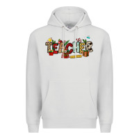 Dove Grey Christmas Teacher Premium Hoodie - NancyCooperArtShop